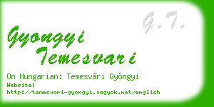 gyongyi temesvari business card
