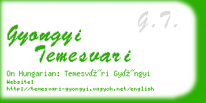 gyongyi temesvari business card